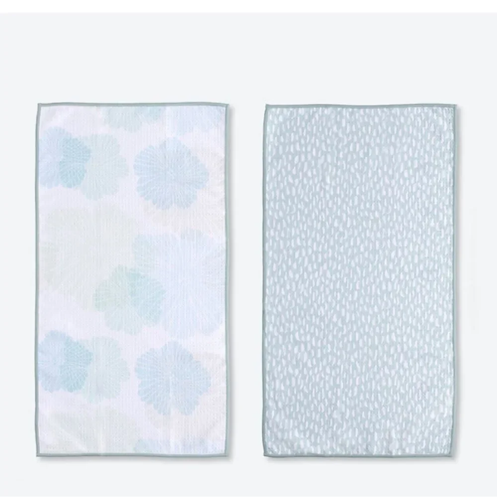 Norwex Tea Towels Limited Edition Soft Blossoms/Brush Strokes NWT